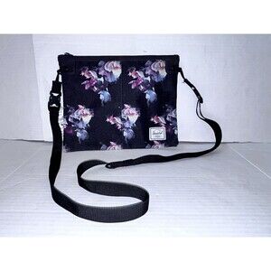 Herschel crossbody bag black flower print